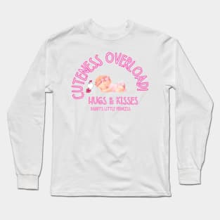 Cuteness overload, hugs and kisses, daddy's little princess Baby Long Sleeve T-Shirt